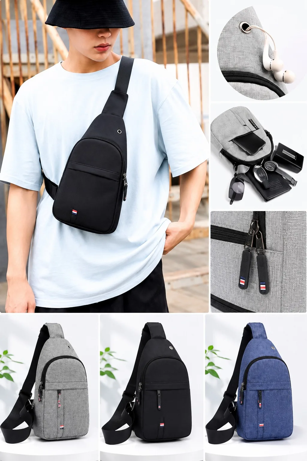 MORRAL CRUZADO PARA HOMBRE